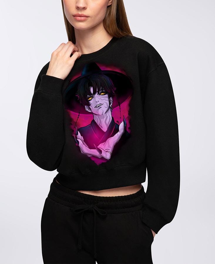 Felpa Crop Kpop Demon Hunters – Illustrazione Originale | Midnight Art