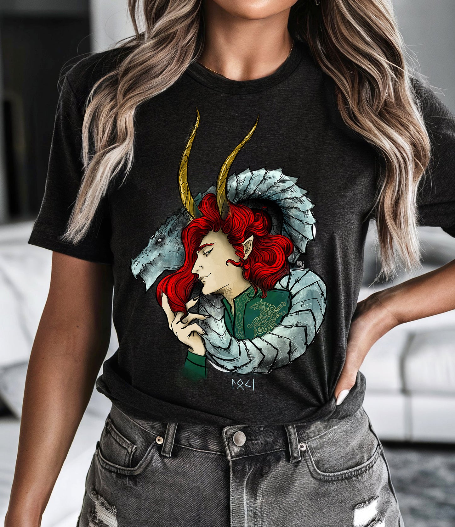 Loki T-Shirt Donna | Midnight Art