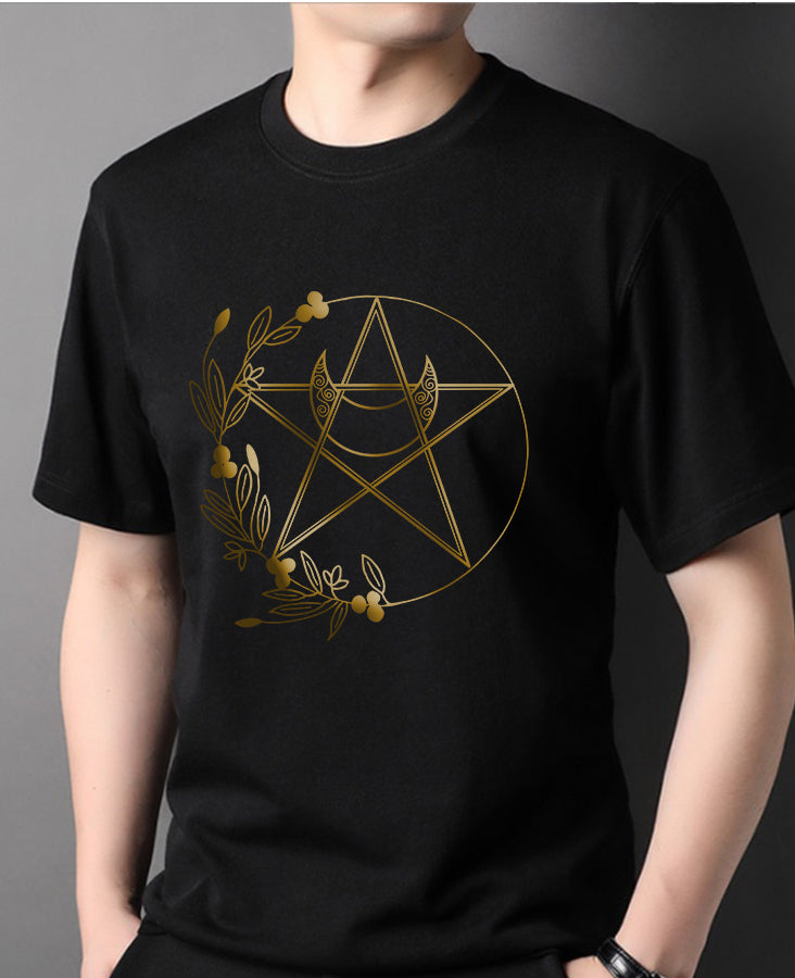 Fire Pentacle T-Shirt | Midnight Art
