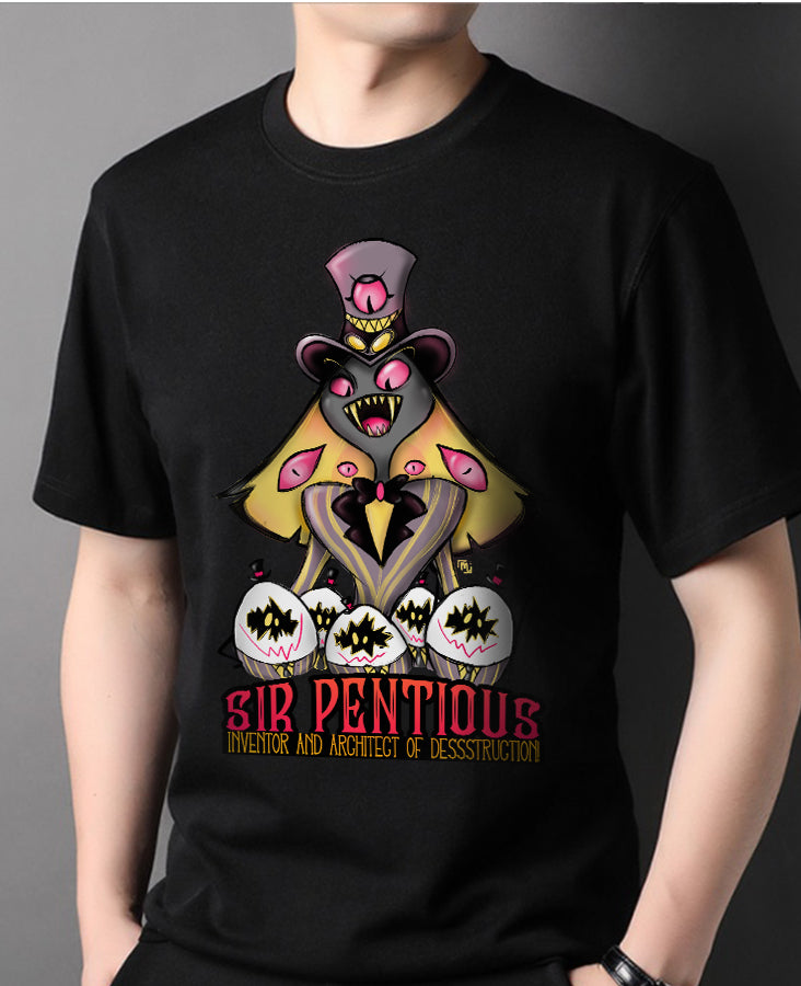 Sir Pentious Hazbin Hotel T-shirt Unisex – Illustrazione Originale | Midnight Art