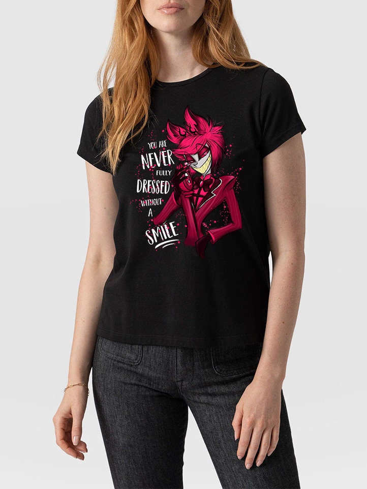 Alastor Hazbin Hotel T-shirt Donna – Illustrazione Originale | Midnight Art