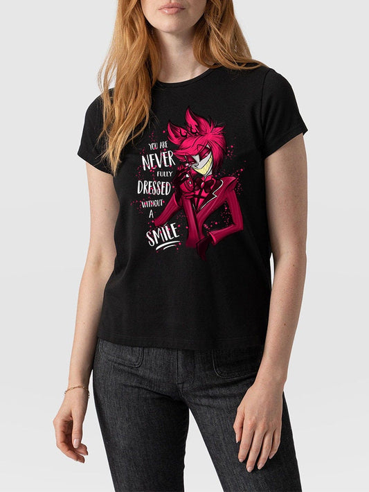 Alastor Hazbin Hotel T-shirt Donna – Illustrazione Originale | Midnight Art
