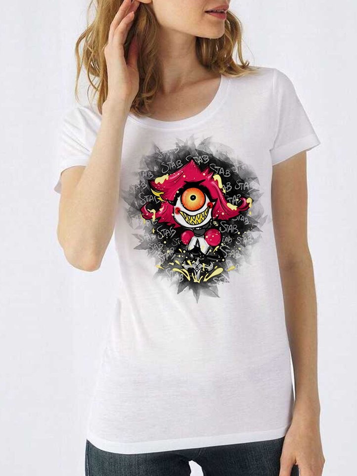 Niffty Hazbin Hotel T-shirt Donna – Illustrazione Originale | Midnight Art