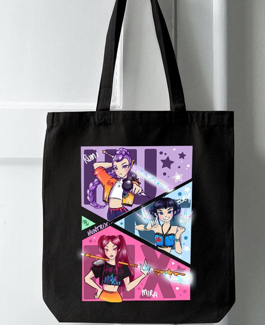 Borsa Shopper Huntrix – Kpop Demon Hunters (Rumi, Zoey & Mira)