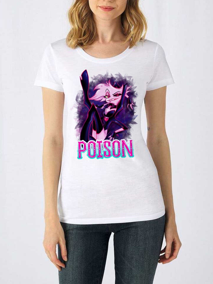 Angel Dust Hazbin Hotel T-shirt Donna – Illustrazione Originale | Midnight Art