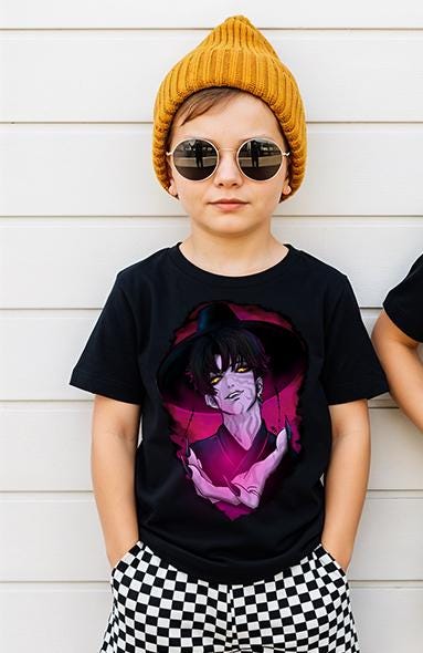 T-Shirt Bambino Jin Hoo - Illustrazione Originale | Midnight Art