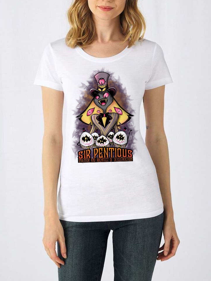 Sir Pentious Hazbin Hotel T-shirt Donna – Illustrazione Originale | Midnight Art