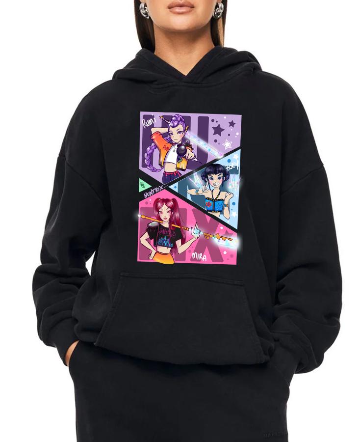 Felpa Hoodie Unisex Kpop Demon Hunters – Illustrazione Originale | Midnight Art