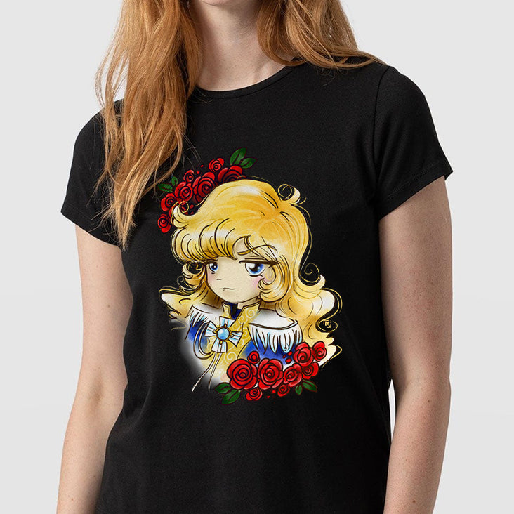 Lady Oscar – T-shirt Donna | Illustrazione Originale | Midnight Art