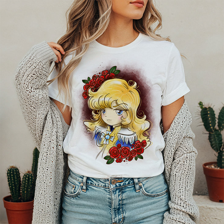 Lady Oscar – T-shirt Donna | Illustrazione Originale | Midnight Art