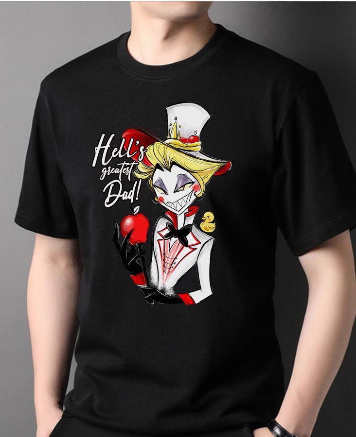 Lucifer Morningstar Hazbin Hotel T-Shirt Unisex – Illustrazione Originale | Midnight Art