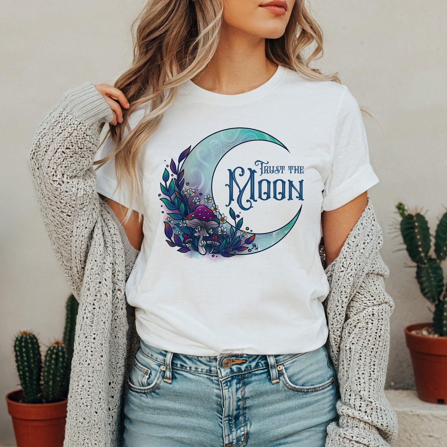 Trust the Moon T-Shirt Donna | Midnight Art