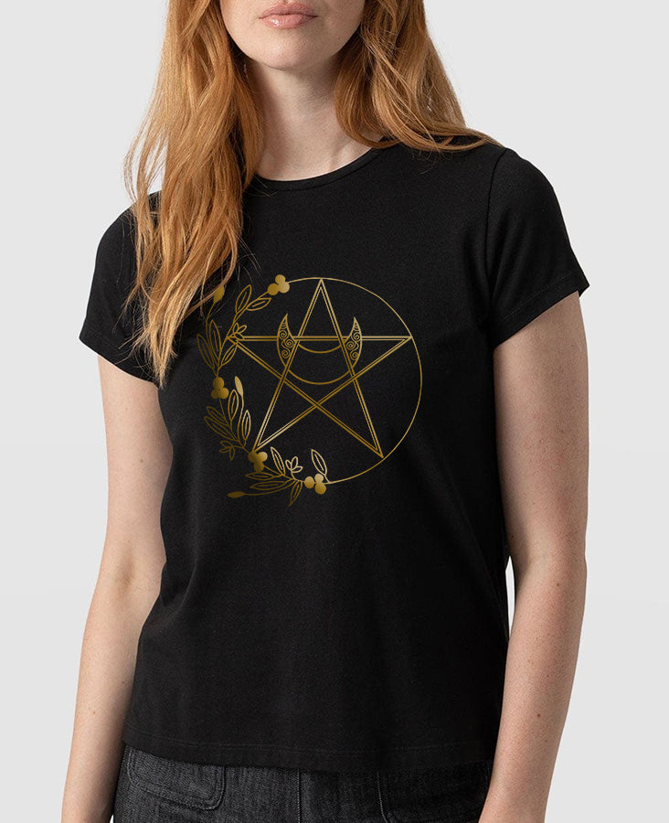 Fire Pentacle T-Shirt | Midnight Art