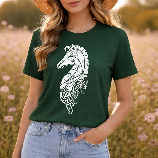 T-Shirt Donna Rohan – Cavallo Bianco | Midnight Art