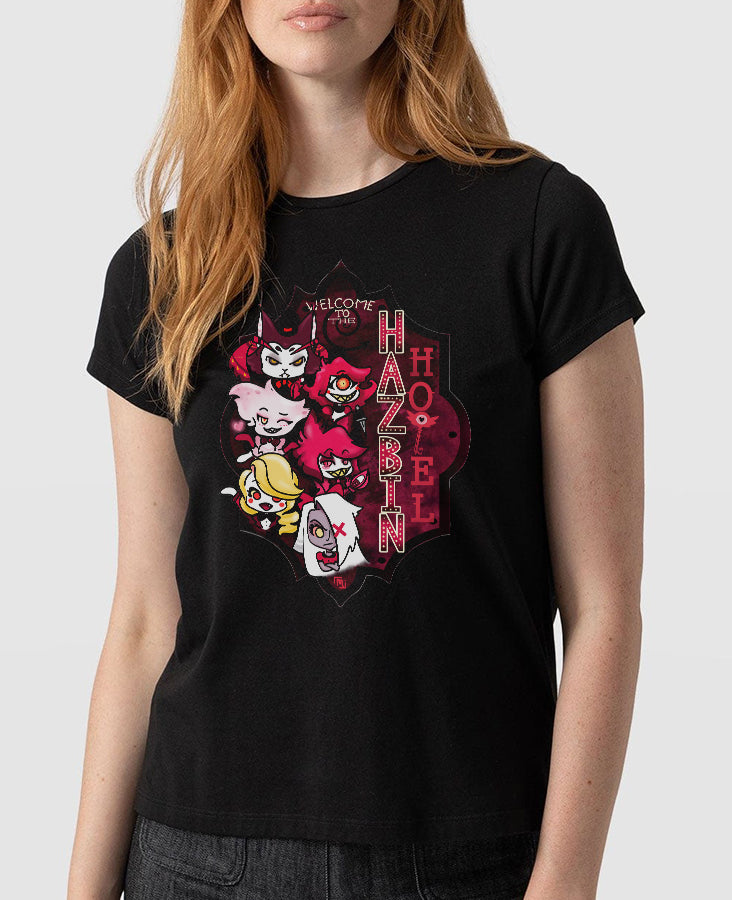 Hazbin Hotel T-shirt Donna – Illustrazione Originale | Midnight Art
