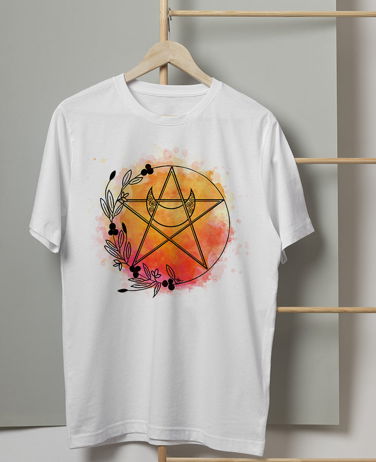 Fire Pentacle T-Shirt | Midnight Art